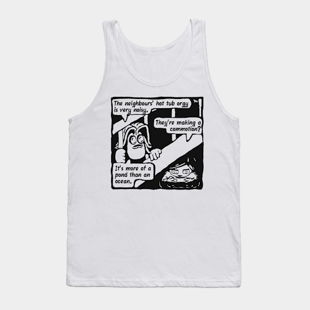 COMMOTION? (black on light) Tank Top by cart00nlion